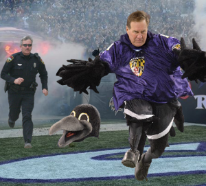 Bill Belichick Dresses As Ravens Mascot To Steal Baltimore's Signals